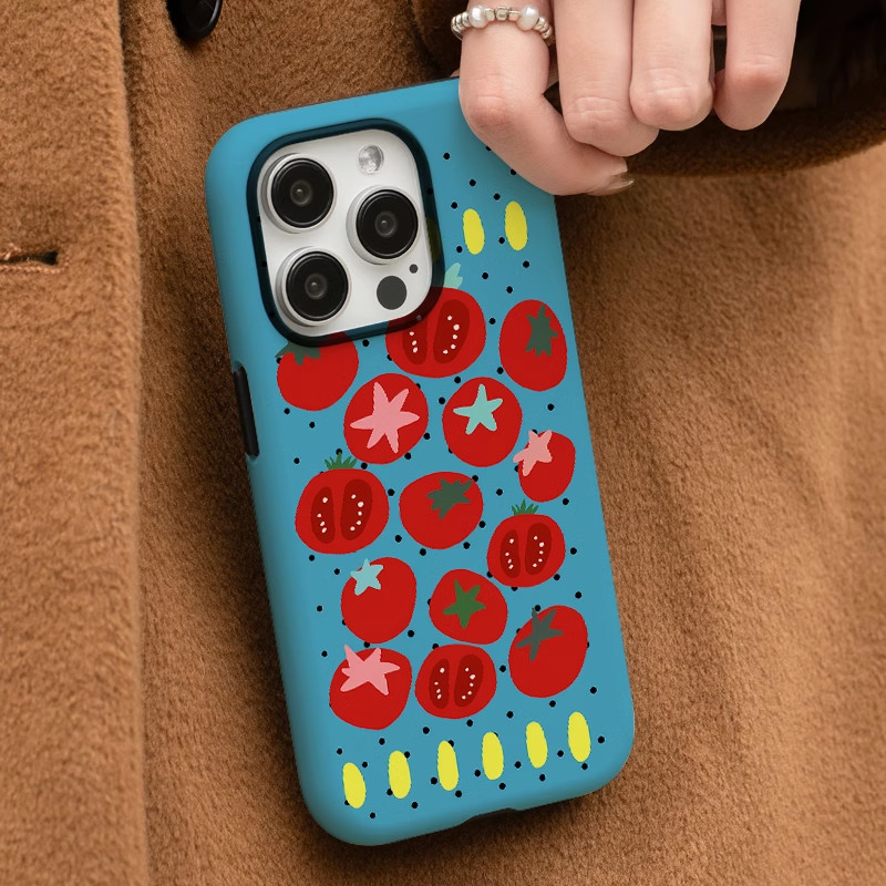 ผลไม้น่ารักกันกระแทก 16plus 2 in 1 เคสโทรศัพท์เหมาะสําหรับ iPhone 11 12promax 12 13 14 15 Pro max กรณีปกหลัง 14promax 15pro 16 Pro max ปลอก