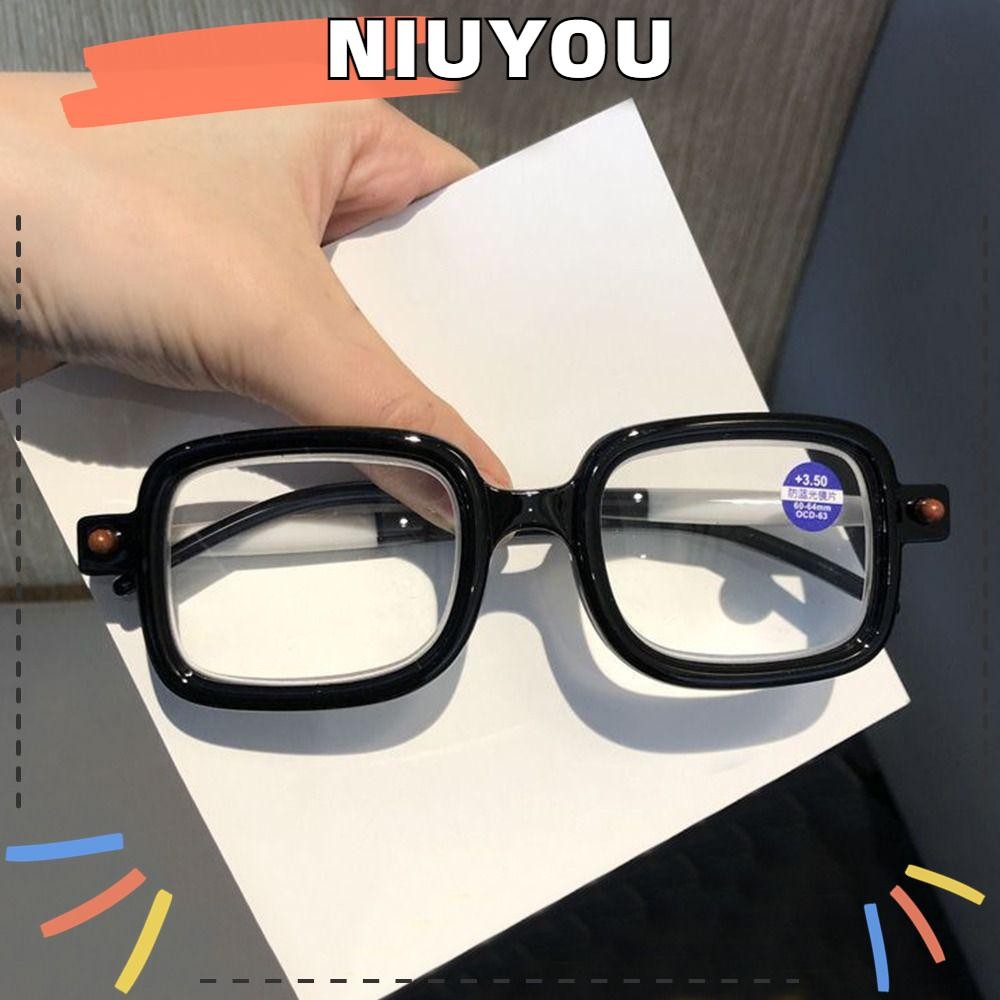 NIUYOU แว่นตาสแควร์, Board Eye Protection Anti-Blue Light แว่นตาอ่านหนังสือ,แบบพกพา Ultralight Blue Blocking Optical แว่นตาสําหรับผู้ชายผู้หญิง