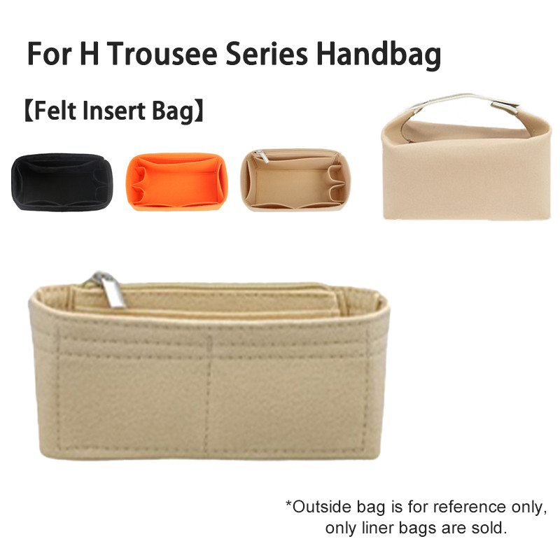 สําหรับ H Turusee กล่องอาหารกลางวัน Felt ใส่กระเป๋า Organizer ผู้หญิงหรูหราเครื่องสําอางกระเป๋าด้านในกระเป๋าถือฐาน Shaper