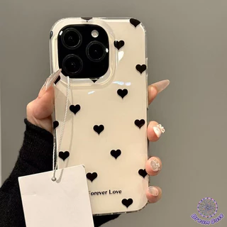 เคสไอโฟน 11 แฟชั่นการ์ตูนสีดำจุด IMD นุ่ม สำหรับ IPhone 17 AIR 16 12 15 14 13 11 Pro Max 7 8 16 15 14 Plus