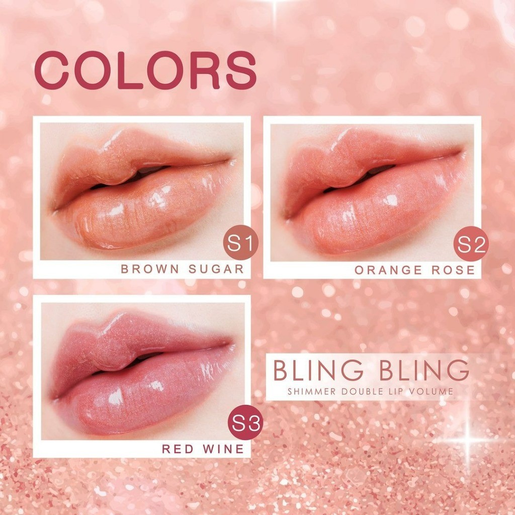 THA - Bling Bling Shimmer Double Lip Volume ขนาด 2กรัม ฑา รูปที่ 2