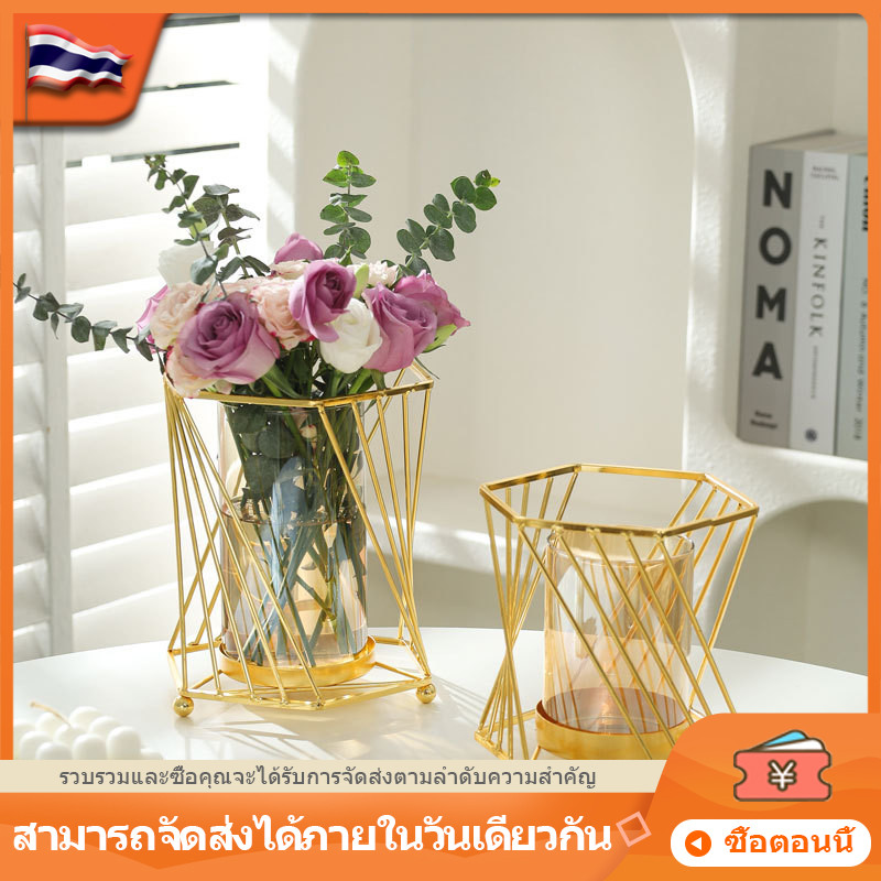 แจกันโลหะเหล็กพลาสติกนอร์ดิกเครื่องประดับแจกันไฟฟ้าเดสก์ท็อปและห้องนั่งเล่นเครื่องประดับตกแต่ง