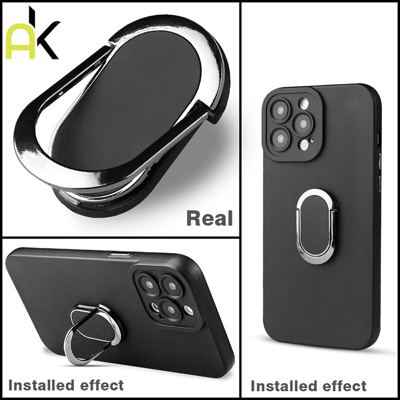 AK 360 องศา แบบสากล° ขาตั้งแหวนนิ้ว แบบบางเฉียบ ที่วางโทรศัพท์มือถือ ซ็อกเก็ตแม่เหล็กในรถยนต์ ที่วางโทรศัพ