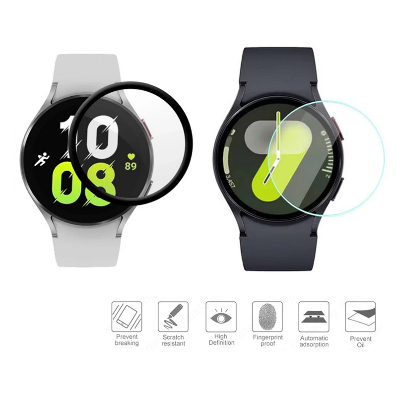 ครอบคลุมเต็มรูปแบบ PMMA HD ฟิล์มนิรภัยป้องกันหน้าจอสําหรับ Samsung Galaxy Watch 7/6/5/4 40/44 มม. Watch5pro/Watch6 คลาสสิก 43/47 มม. Ultra 47 มม.