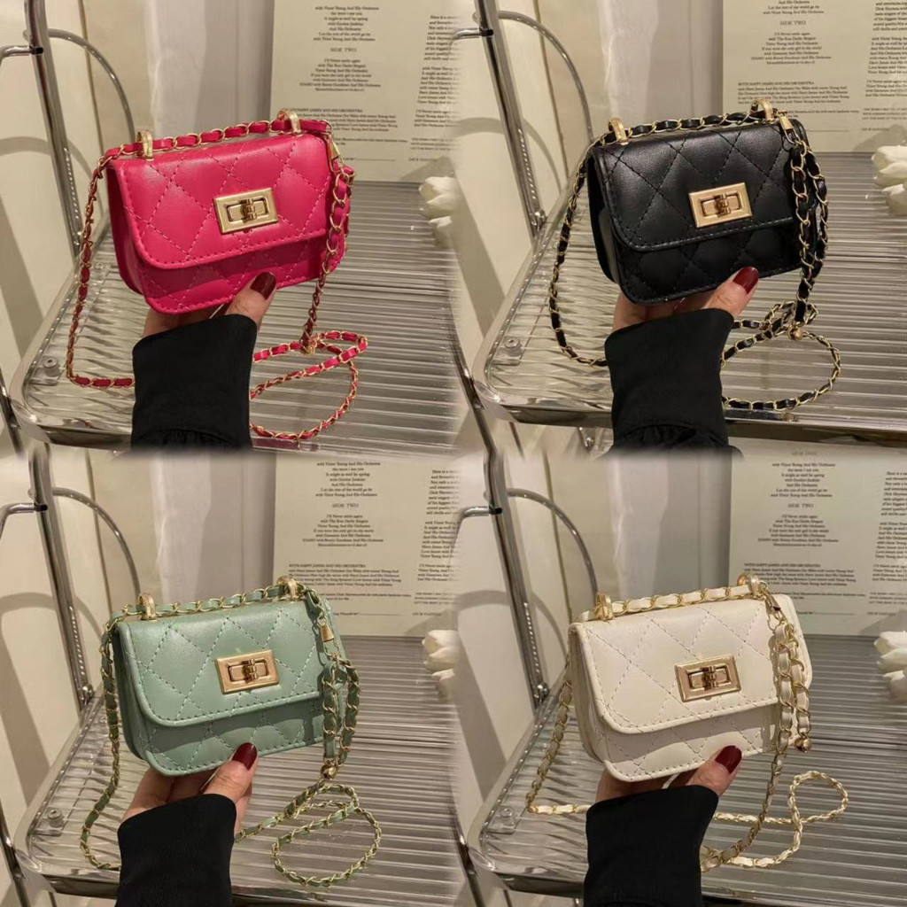 V-shop2: พร้อมส่งจากไทยกระเป๋าสะพายข้างสำหรับผู้หญิงมี 4 สีให้เลือก