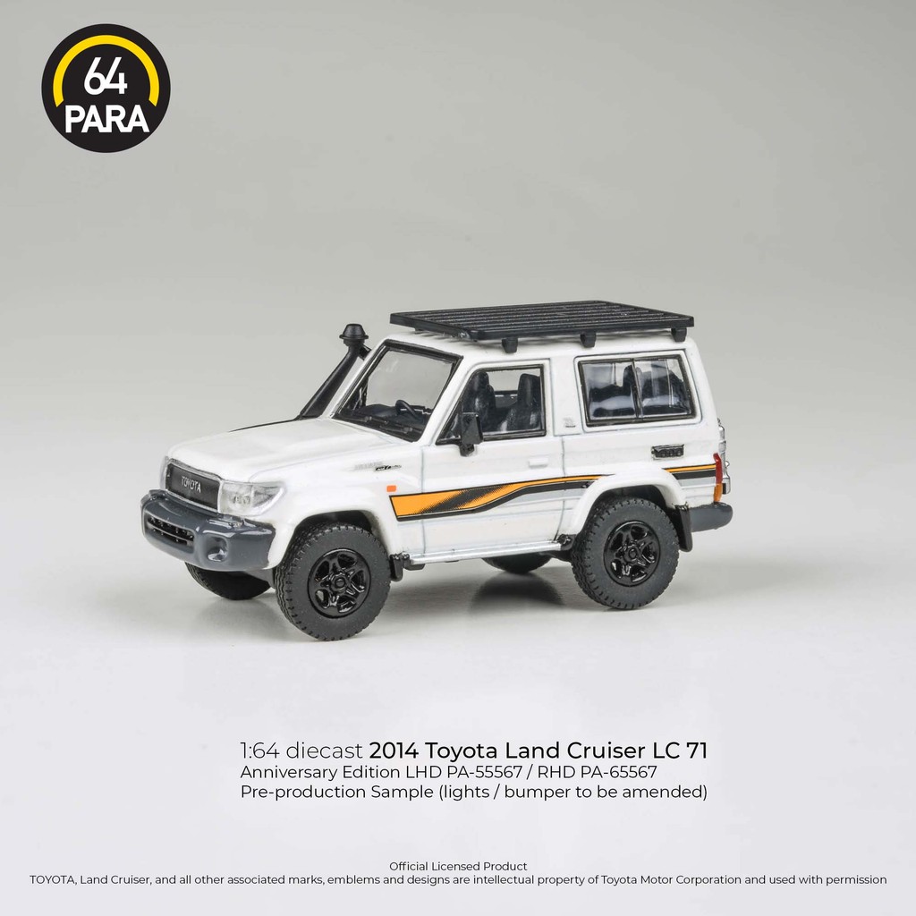 PARA64 1:64 2023 Toyota Land Cruiser LC71 White Anniversary Ed PA-65567
