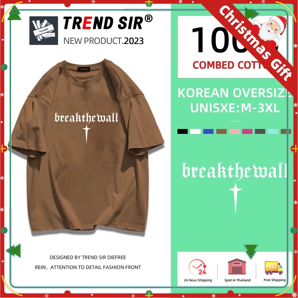 TrendSir พร้อมส่ง เสื้อยืด alphabettshirt 7สี M-3XL
