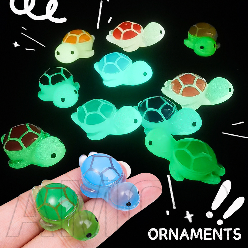 เต่าเรืองแสงขนาดเล็ก - การ์ตูน น่ารัก เรซิ่น - อุปกรณ์ DIY ตกแต่งสําหรับสวน, ตู้ปลา - เครื่องประดับบ้านภูมิทัศน์ไมโคร - เต่าเรืองแสงในที่มืด
