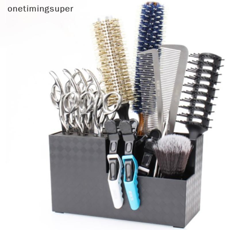 Onetimingsuper Salon ตัดผมกรรไกรหวีคลิป Rack กล่องเก็บ Hairdressing เครื่องมือเครื่องสําอาง OTP
