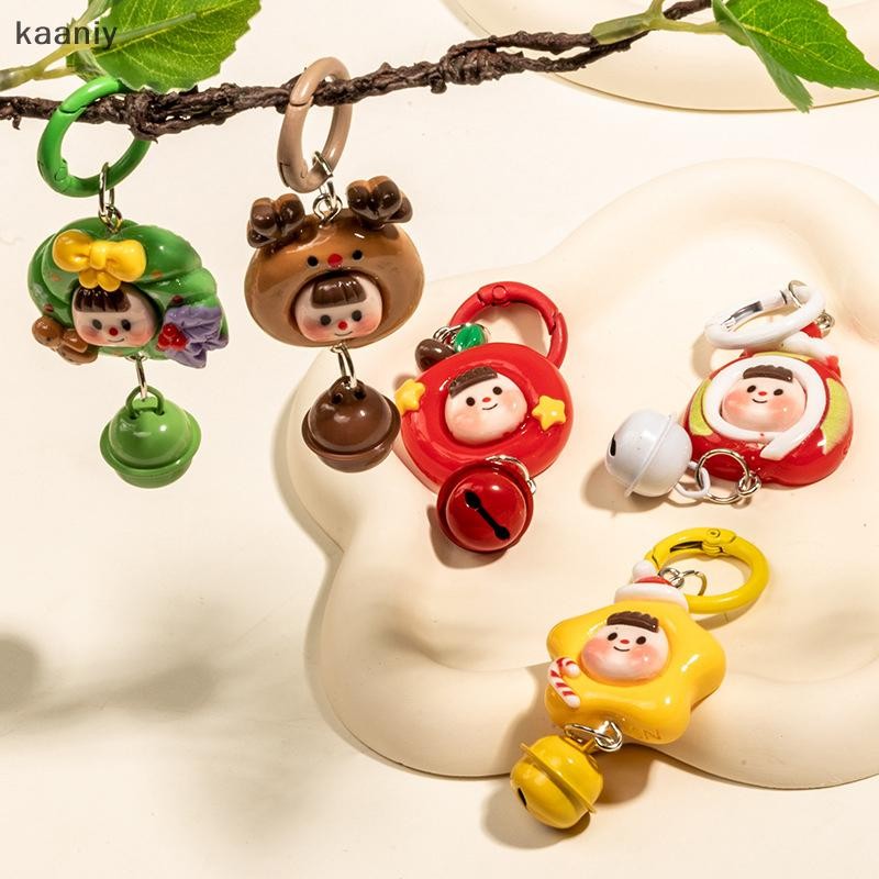[KAN] คริสต์มาส Duomei ตุ๊กตาเรซิ่นพวงกุญแจการ์ตูน Elk คริสต์มาส Apple Little Girl Key Ring กระเป๋าเป้สะพายหลัง Ch ของขวัญ FXH