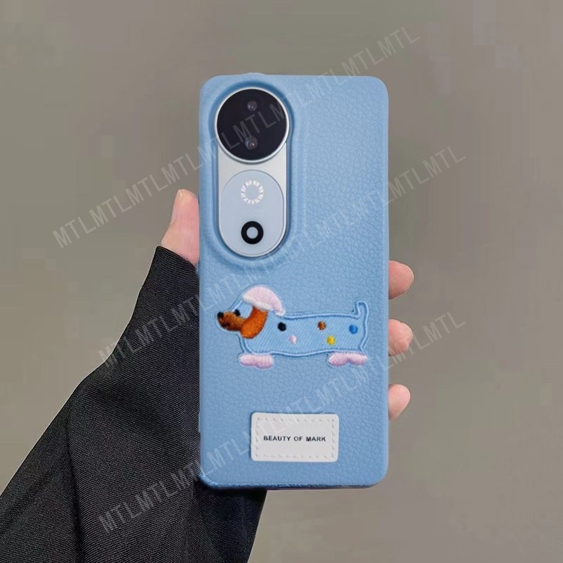 สําหรับ Vivo V70 V40 V30 V29 V27 v27e 5G กรณี Vivo V40 V30 V27 pro dachshund เย็บปักถักร้อยเคสโทรศัพท์ใหม่นุ่มสาว