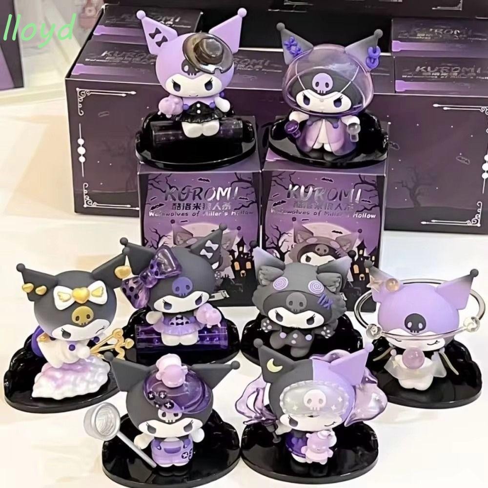 Lloyd Kuromi Action Figure, Werewolf Kill Series ตัวการ์ตูน Kuromi ตัวเลขของเล่น,คริสต์มาสของขวัญเดสก์ท็อปตกแต่งน่ารักอะนิเมะรุ่น Kuromi ตุ๊กตาสําหรับเด็ก