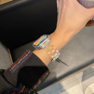 ใหม่เลเซอร์สายโปร่งใสพร้อมเคสสําหรับ Redmi Watch 5 Active Smart Watch Band สายรัดข้อมือ Redmi Watch 5 Lite อุปกรณ์เสริมสายรัด