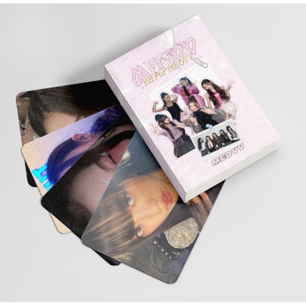 50 ชิ้น/กล่อง MEOVV Holographic Photocards MEOW เลเซอร์โฮโลแกรม Lomo การ์ด Anna Narin Gawon Sooin ELLA Kpop โปสการ์ด Fast Shipping YM