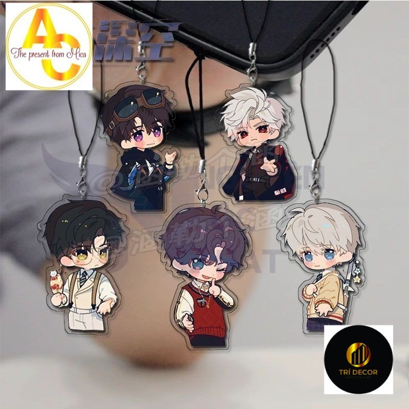 สร้อยคอโทรศัพท์มือถือน่ารักอวกาศลึกสุดความรักและอวกาศ Xavier Zayne Rafayel Silนัส อะคริลิค nlp