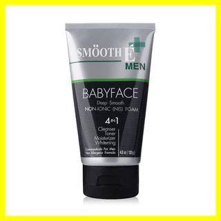 Smooth E For Men Babyface Foam สมูท อี คลีนซิ่งโฟมสำหรับผู้ชาย สูตรไม่มีฟอง (75ml/120g)
