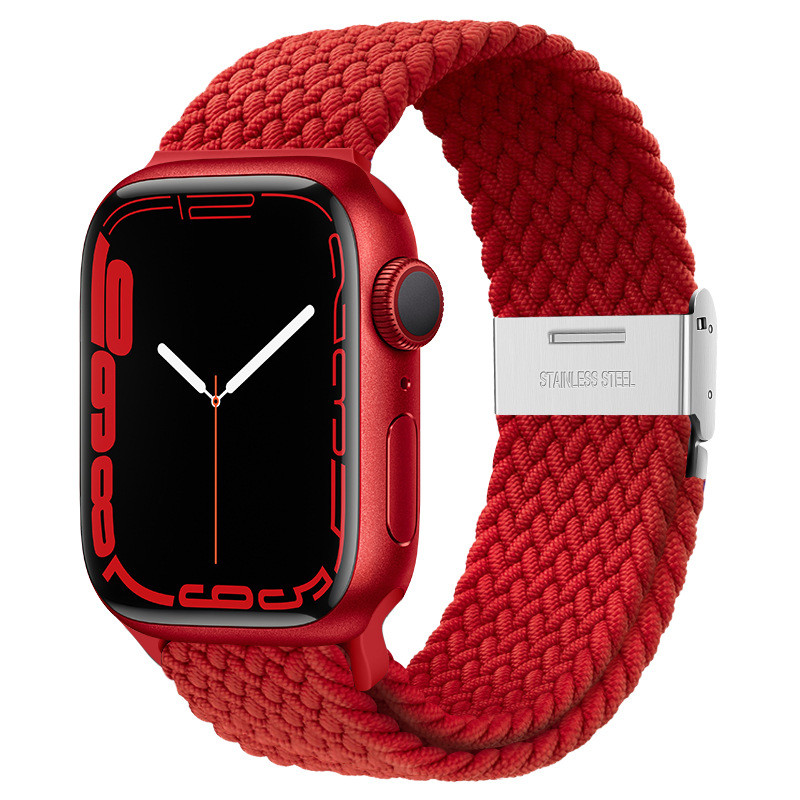 ไนลอนสายรัดยืดหยุ่น Band ถัก Solo Loop สําหรับ Apple Watch s10 42 46 มม. iWatch Series 10 9 8 7 SE 5 Ultra 2 49/45/44/42/41/40/38 มม. - รูปที่ 7