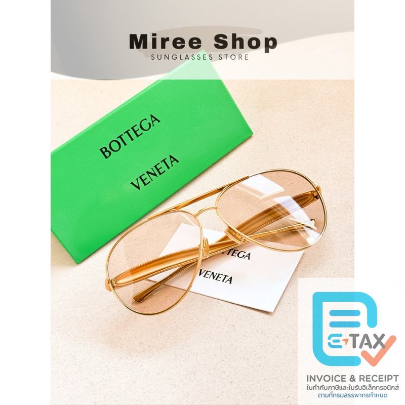 Bottega Veneta Sardine Aviators Sunglasses สวยหรูหรา ของแท้เท่านั้นค่า BV1305S