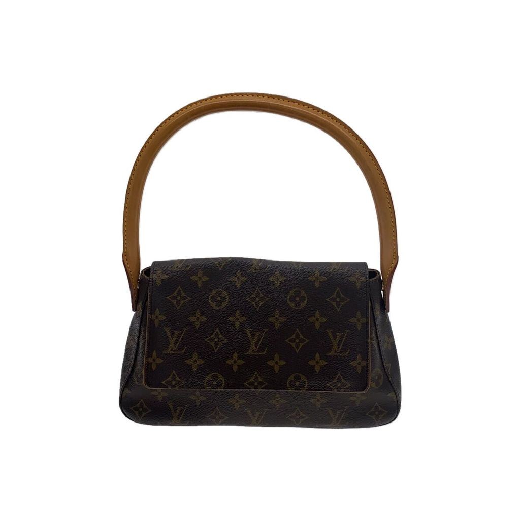 LOUIS VUITTON Handbag Mini Looping_Monogram Canvas_BRW PVC BRW Total Pattern Direct from Japan Secon