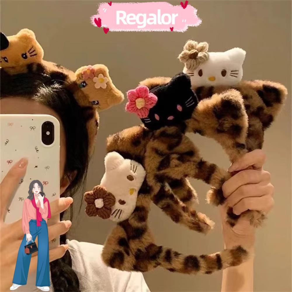 Regor ที่คาดผมตุ๊กตา, ห่วงผม Hello Kitty Cinnamoroll, Kawaii Melody Sanrio ของขวัญล้างหน้าที่คาดผมสําหรับสาวผู้หญิง