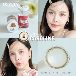 🔥คอนแทคเลนส์❤️Size : S❤️รุ่น : Mini Caroline (Lovelylens) สี : Brown / Gray