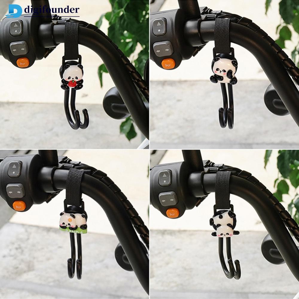 Digifounder หมุนได้รถจักรยานยนต์ไฟฟ้าจักรยาน Hand Bar พร้อมตะขอคู่สําหรับหมวกนิรภัยกระเป๋าเดินทางแขวนกระเป๋า E7R4
