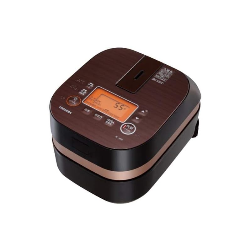 หม้อหุงข้าว TOSHIBA IH (2.5 ถ้วย) Grand Brown TOSHIBA เตาถ่าน Higama RC-4ZPJ-T
