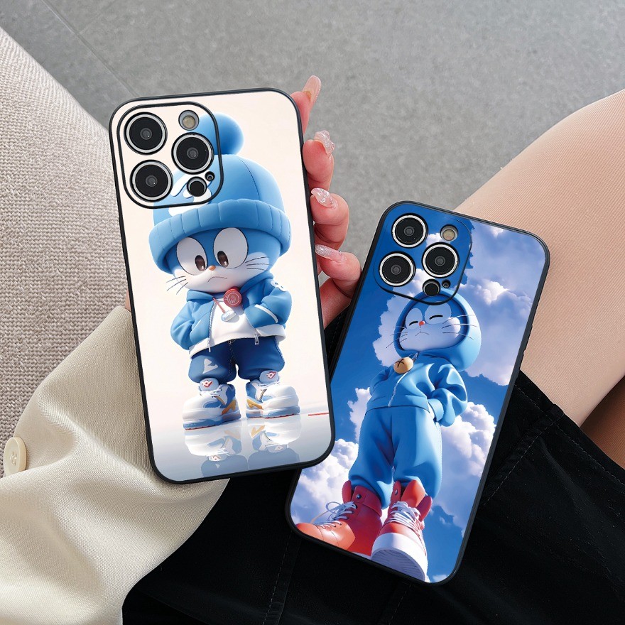 สําหรับvivo Y15S 15A Y17 Y12 Y15 Y20 Y20i Y20S Y12A Y12S Y11S Y21 Y33S Y50 Y30 Y30i Y95 Y91 Y85 Y67 Y66 ฝาครอบโทรศัพท์โดราเอมอนนุ่มTPUเคสโทรศัพท์