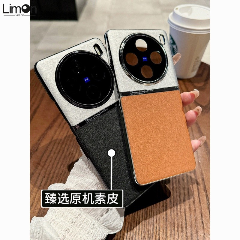 เคสโทรศัพท์หนังธรรมดาชุบแบบพรีเมี่ยมเหมาะสำหรับ vivox100s x100ultra x90pro x100pro