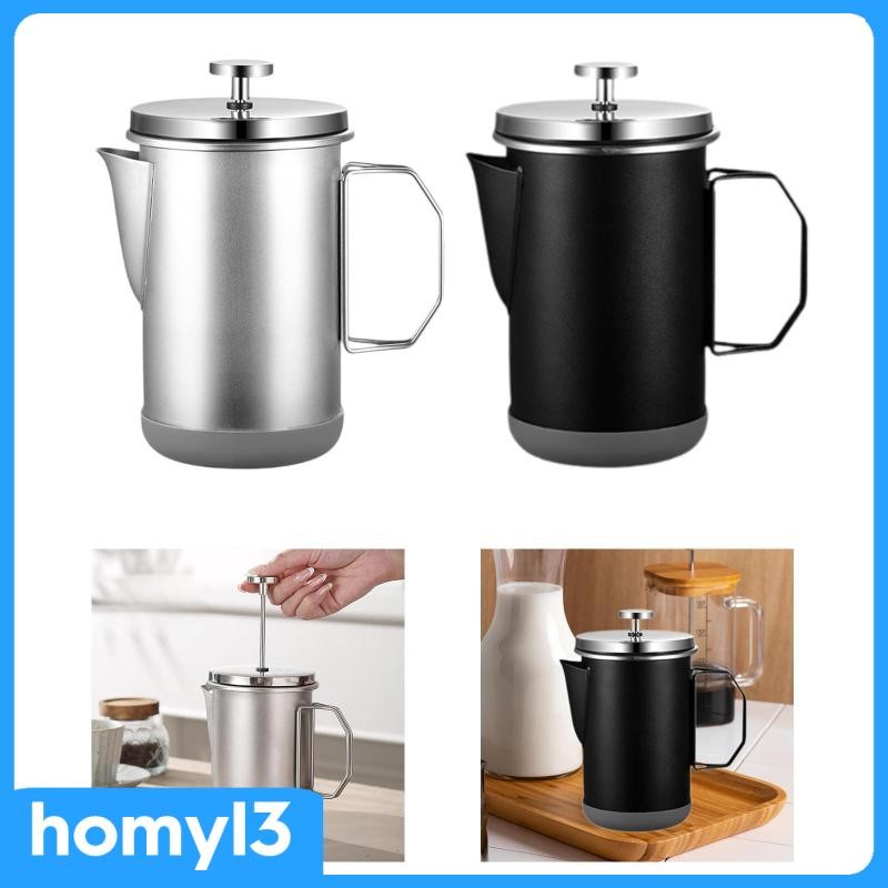 [Homyl3] หม้อเครื่องชงกาแฟ French Pressing 1L Coffee Plunger สําหรับ Kitchen Cafe Camping