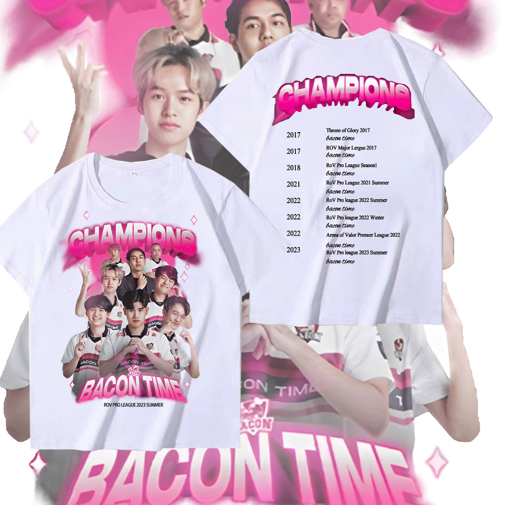 💘  เสื้อยืด Bacon Time พิมพ์ลาย ผ้า  SIZE S-5XL Unisex