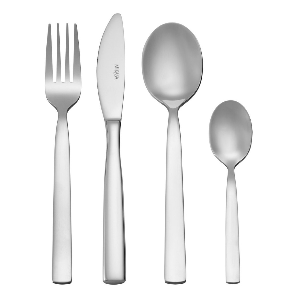 Mikasa Stainless Steel Cutlery Set 16 pcs ชุดช้อนส้อมมีดสเตนเลสสตีล จำนวน 16 ชิ้น
