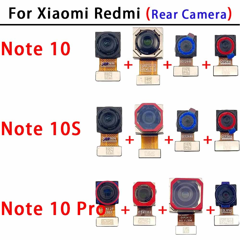 Original ด้านหลังกล้องสําหรับ Xiaomi Redmi หมายเหตุ 10S 10 Pro Note10 Note10S Note10Pro กล้องโมดูลเปลี่ยนอะไหล่