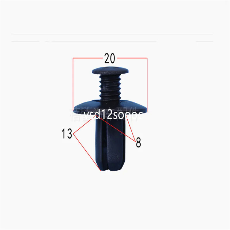 40pcs 8mm Car Plastic Screw fasteners for DAIHATSU terios sirion yrv charade mira Tesla Roadster Mod