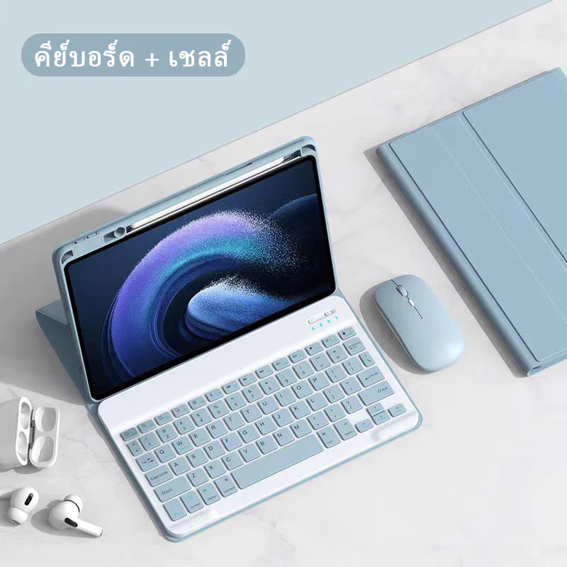 สำหรับGalaxy Tab S6lite S8 S7 S10+ S9 S7FE S8FE S9FE S9FE+ A7 A7lite A8 A9+ S8+ S9+ S7+ แท็บ เคสคีย์บอร์ด