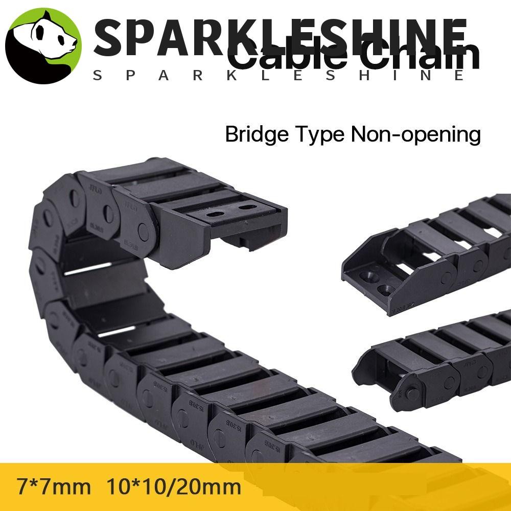 Sparkleshine สายพลาสติกสําหรับแกะสลัก Voron Transmission Chains พร้อมตัวเชื่อมต่อปลาย 7x7 1 M CNC Wire Carrier