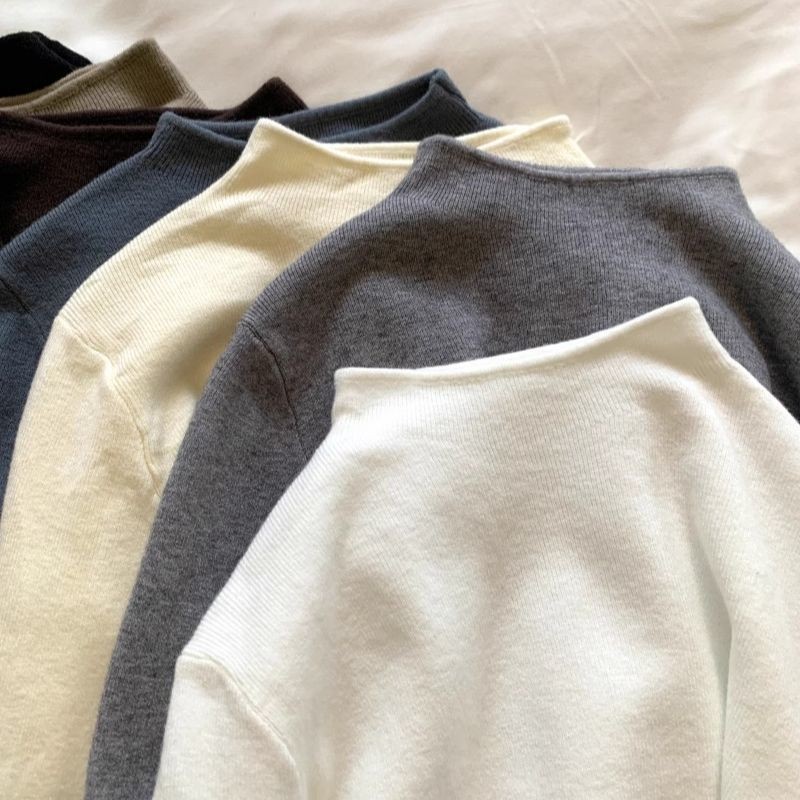 [พร้อมสต็อก] เสื้อกันหนาวผู้หญิงเสื้อแขนยาวเวอร์ชั่นเกาหลีเสื้อกันหนาวถักด้านบนคอเต่าเสื้อกันหนาวฤดูใบไม้ร่วงฤดูหนาวสไตล์ใหม่ระดับไฮเอนด์เกาหลีย้อนยุคหนาขี้เกียจสไตล์นัก