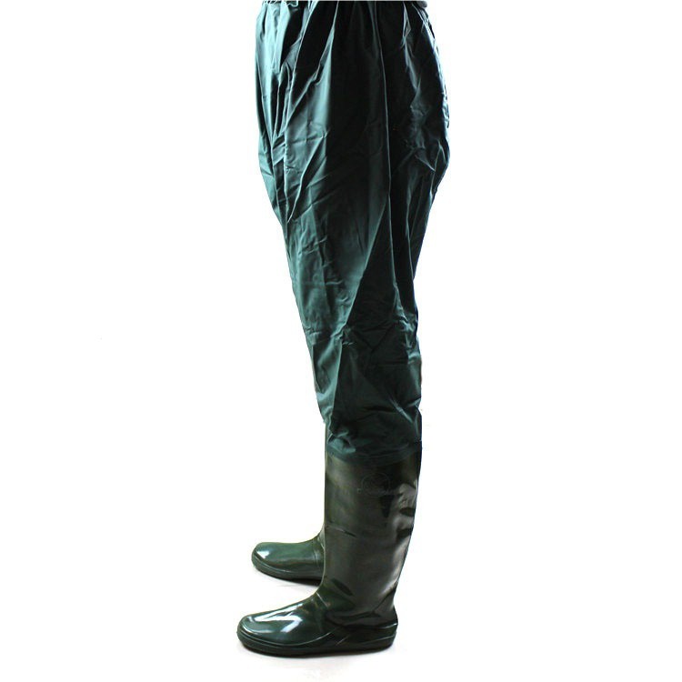 Qw กันน้ําเสื้อผ้ากางเกงการล่าสัตว์ Breathable Pvc ผ้าไนลอนรองเท้า Fly Fishing Waders