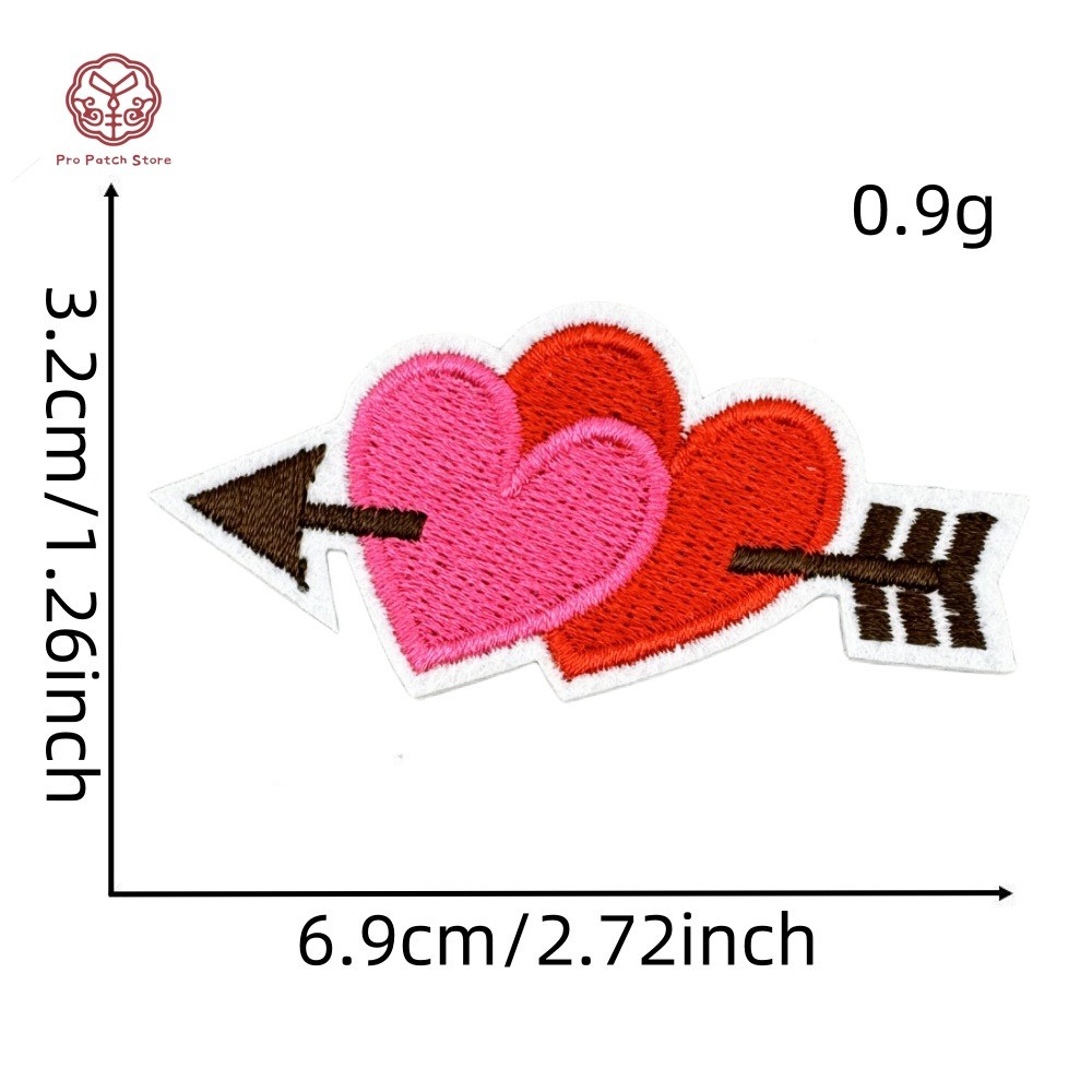 Pro Patch Store สีชมพูวันวาเลนไทน์ Love Series DIY เย็บปักถักร้อยแพทช์สําหรับสติกเกอร์เย็บปักถักร้อยแพทช์สําหรับเสื้อผ้าป้ายสติกเกอร์ - รูปที่ 3