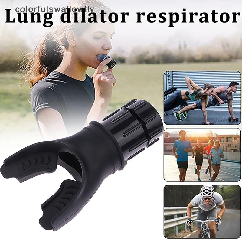 สีสันswallowfly Breathing Trainer Lung Respirator อุปกรณ์ฟิตเนสการฝึกอบรมทางเดินหายใจ COD