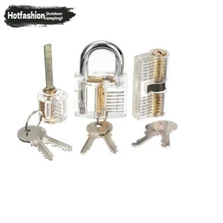 ปลดล็อค LockPractice Pick Set Key Extractor Padlock Lockpick Tool