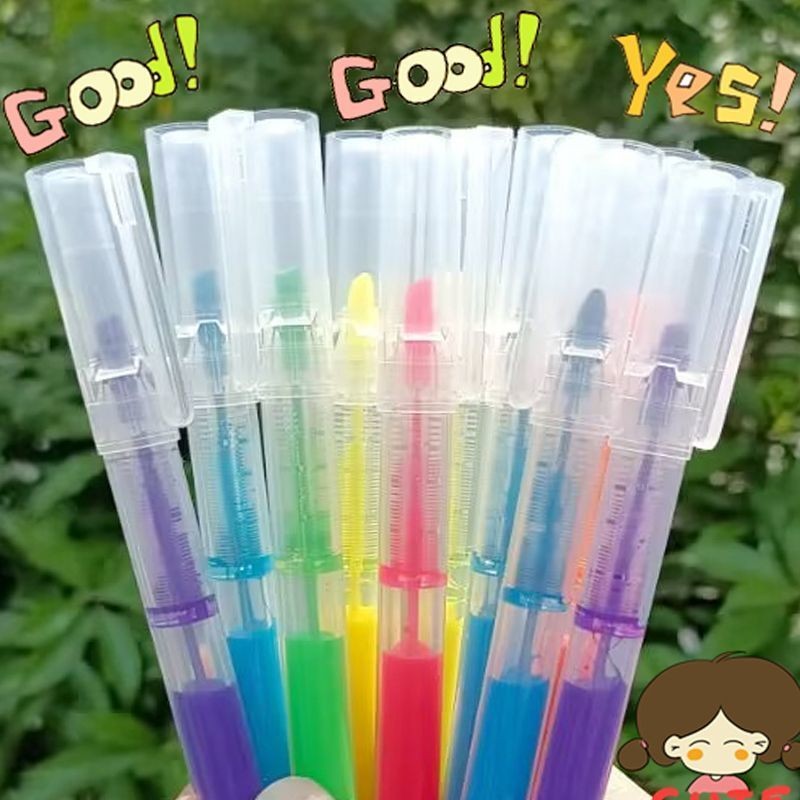 6 สี ปากกาไฮไลท์ ปากกาเน้นข้อความความจุขนาดใหญ่ ปากกาเน้นข้อความ มีให้เลือก DIY วาดรูป ตกแต่งการ์ด ทำบันทึก - รูปที่ 4