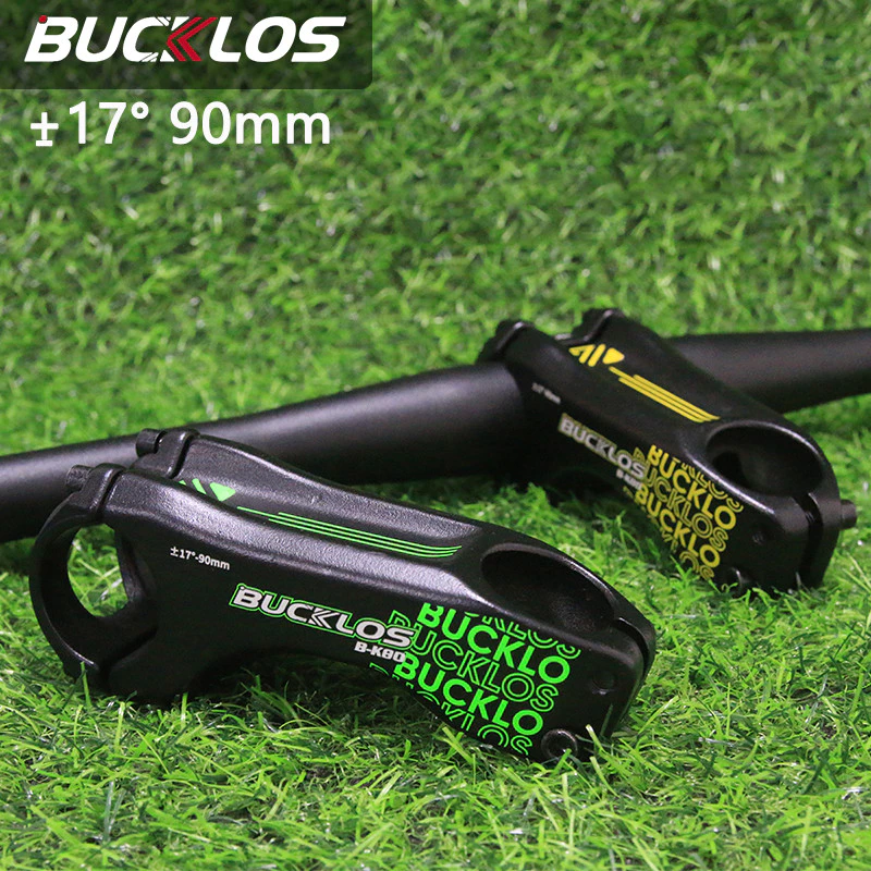 Bucklos -17° คอแฮนด์รถจักรยาน 90 มม.MTB Stem สําหรับ 31.8 มม. อะลูมิเนียมอัลลอย สเต็ม คอแฮนด์จักรยานเสือภูเขา อุปกรณ์จักรยาน