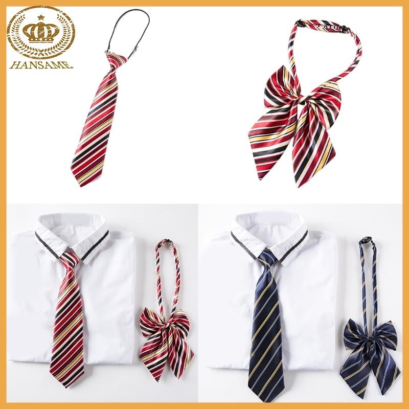 Han Boy เนคไทสําหรับเด็ก Pre-tied เนคไทสําหรับเด็ก Pre-tied Ties Kid Striped Tie