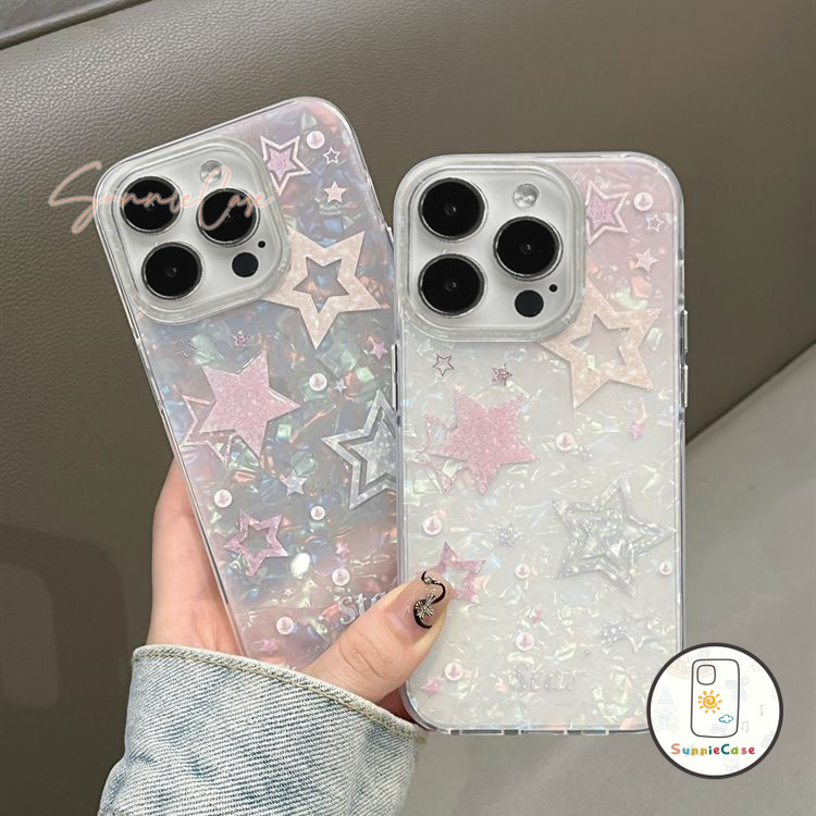 ดวงดาว เคสไอโฟน 17 สำหรับ IPhone 15 11 13 16 14 12 Pro Max 7Plus XS 8Plus XR X Max 7 8 15 14 Plus SE 2020 เรียบง่าย เคส