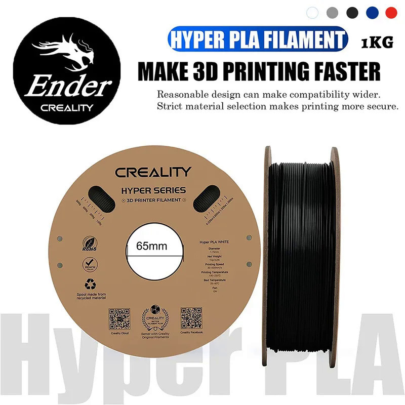 CREALITY High Speed PLA Filament 1.75mm 1KG Hyper Series PLA Consumables 3D PLA Filament for Crealit
