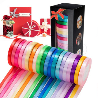 22เมตรผ้าริบบิ้นซาตินริบบิ้นม้วนผ้าไหมซาตินม้วน,วาเลนไทน์ริบ…