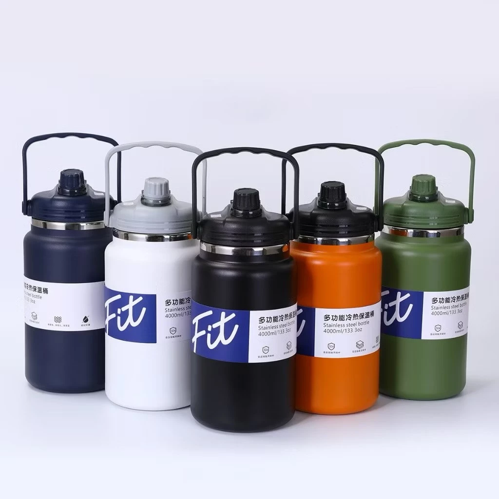 กระติกน้ำ เก็บอุณหภูมิ เก็บความเย็น ขนาด2000/2500ML แก้วอุณหภูมิความร้อน เย็นขนาดใหญ่ สแตนเลส304 พร้อมหูหิ้ว+หลอด ขวดน้ำ thumbnail 4