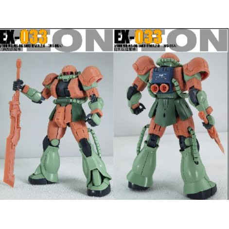 ANUBIS EX033 ชิ้นส่วนรายละเอียดสําหรับ MG 1/100 MS-06J MS-06S MS-06F สีแดงสีเขียว ZAKU II MS-06A ไม่