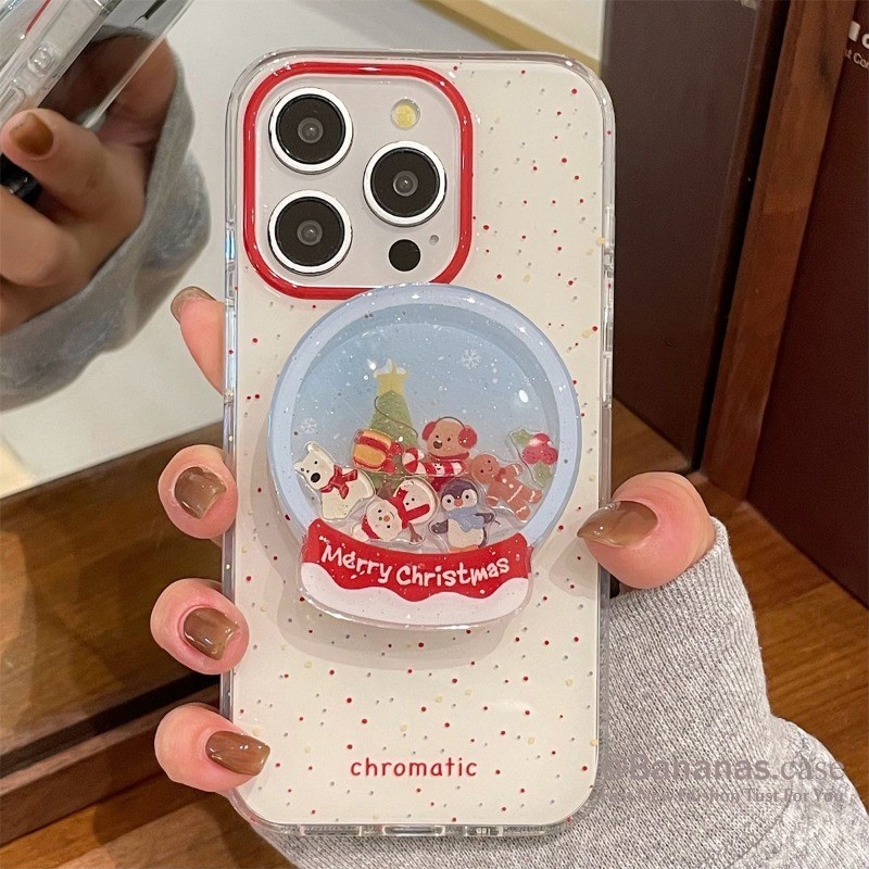 Iphone 16 15 14 13 12 11 Pro Max X Xr Xs Max 7 8 Plus SE2020 เคสโทรศัพท์น่ารัก Penguin + Stand Clear Soft ฝาหลัง